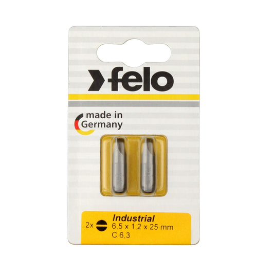 Felo 2080036 - Blister of 2 Felo Industry C6.3 tips 8.0x1.2x25 mm.
