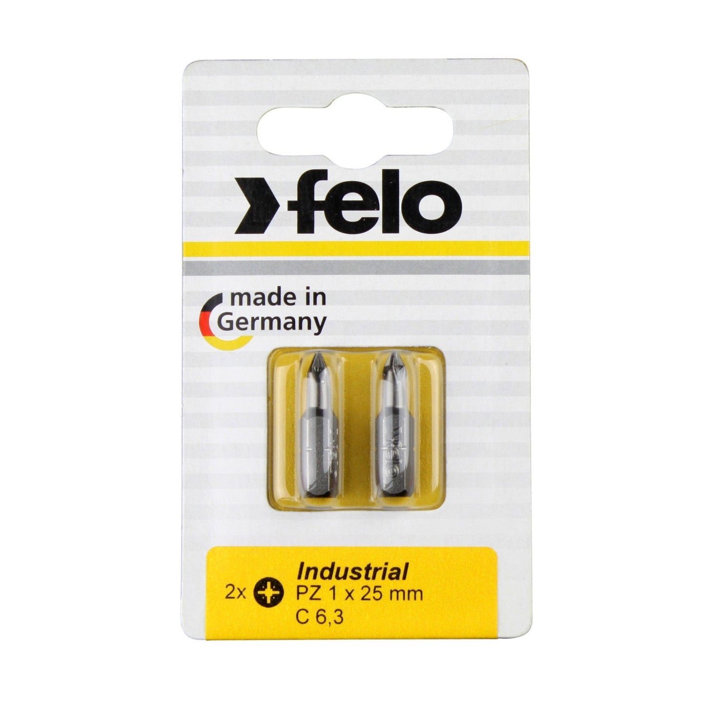 Felo 2103036 - Blíster 2 puntas Felo Industry C6,3 PZ3x25 mm.