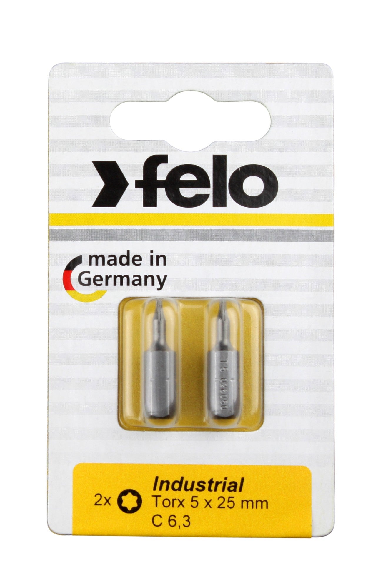 Felo 2615036 - Blíster 2 puntas Felo Industry C6,3 Torx® 15x25 mm. - Ferrotecnia