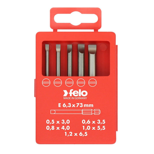 Felo 3091716 - Juego de puntas planas Felo PROFI 73 mm. - Ferrotecnia