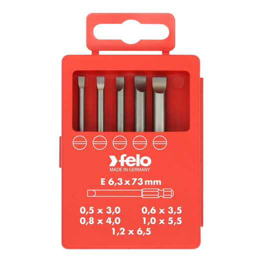 Felo 3091716 - Juego de puntas planas Felo PROFI 73 mm.