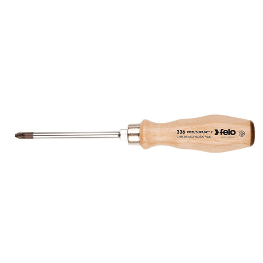 Felo 33610290 - Destornillador con mango de madera Felo Serie 336 PZ1x80 mm.
