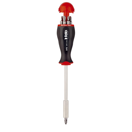 Felo 37420405 -  Destornillador portapuntas con almacén de puntas 8-pcs. SL/PZ/PH/TORX®/BH