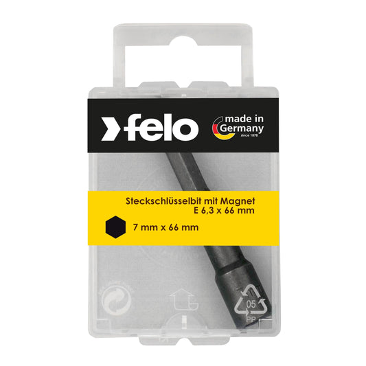 Felo 3907016 - Vaso magnético Felo E6,3 7,0x66 mm (blister)