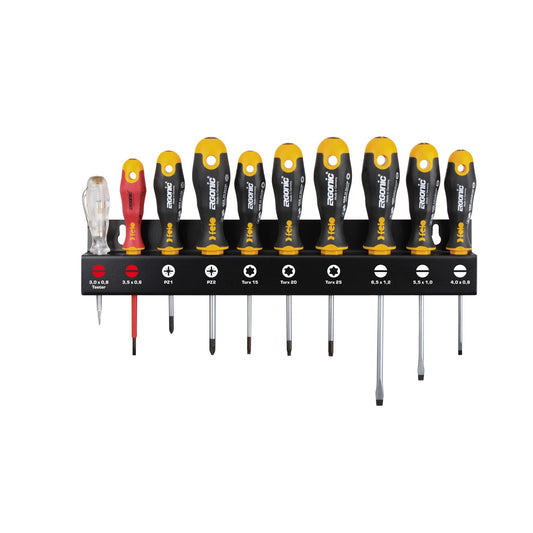 Felo 40091043 - ERGONIC XL Rack Screwdriver Set 10-pcs. SL/PZ/TORX®