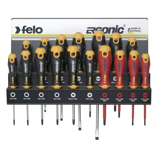 Felo 40091743 - ERGONIC XXL Rack Screwdriver Set 17-pcs. SL/PZ/PH/TORX®