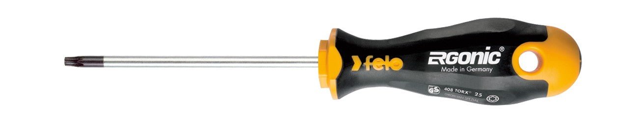 Felo 40710340 - Destornillador Felo Ergonic Torx® inviolable TxTR 10x100 mm. - Ferrotecnia