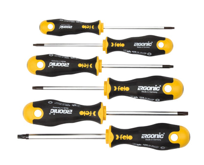 Felo 40896248 - Juego de destornilladores ERGONIC punta Torx 6 - pcs. T 10 - T 40 - Ferrotecnia