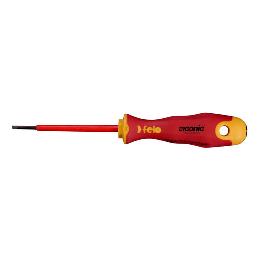 Felo 41304090 - Felo Ergonic VDE insulated screwdriver 4.0x0.8x100 mm.
