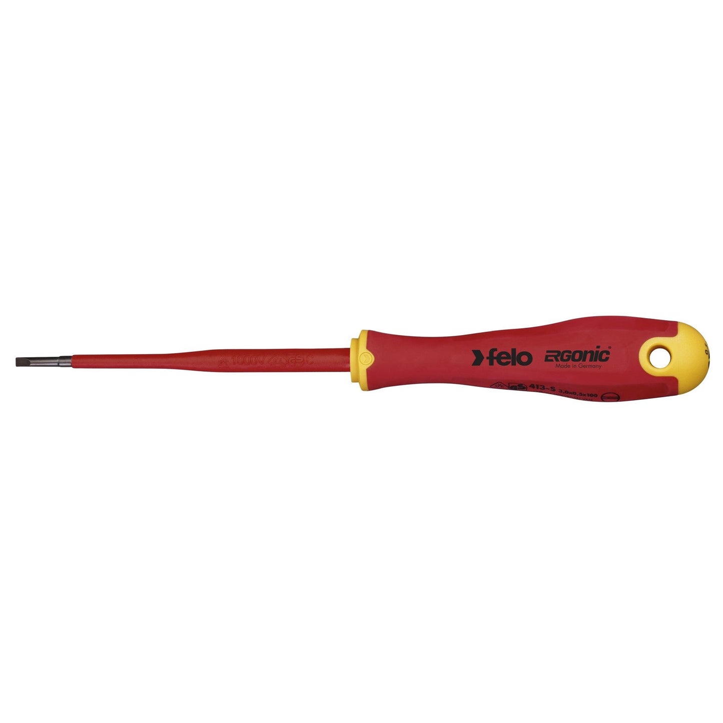 Felo 41395590 - Tournevis isolé Felo Ergonic E-slim 5,5x1,0 mm.