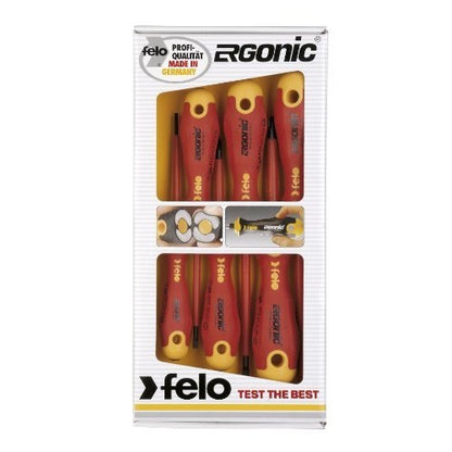 Felo 41396198 - Felo Ergonic VDE insulated screwdriver set (Flat and PH/ 6 pcs.)