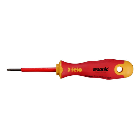 Felo 41410290 - Destornillador aislado VDE Felo Ergonic PH1x80 mm.