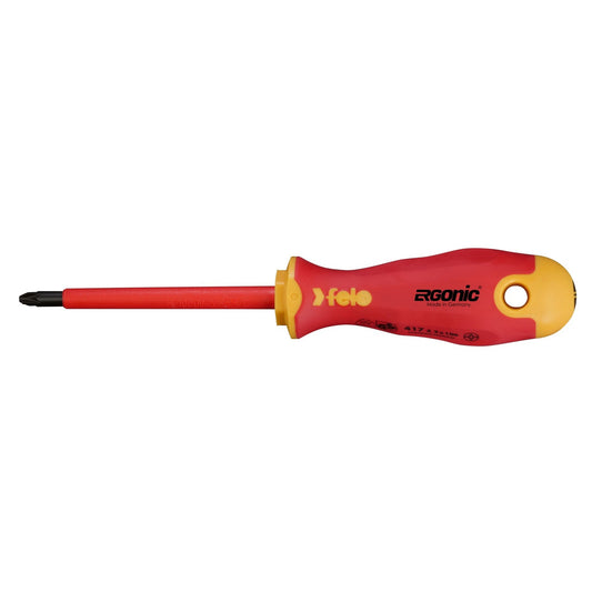 Felo 41720390 - Felo Ergonic VDE insulated screwdriver (+/-) Z2x100 mm.