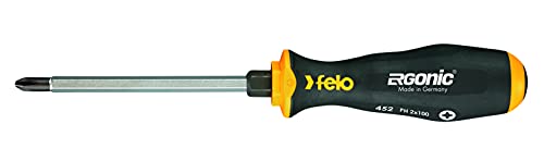 Felo 45220340 - Destornillador de varilla pasante Felo Ergonic Serie 450 PH2x100 mm. - Ferrotecnia