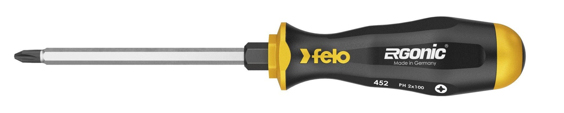 Felo 45230540 - Destornillador de varilla pasante Felo Ergonic Serie 450 PH3x150 mm. - Ferrotecnia