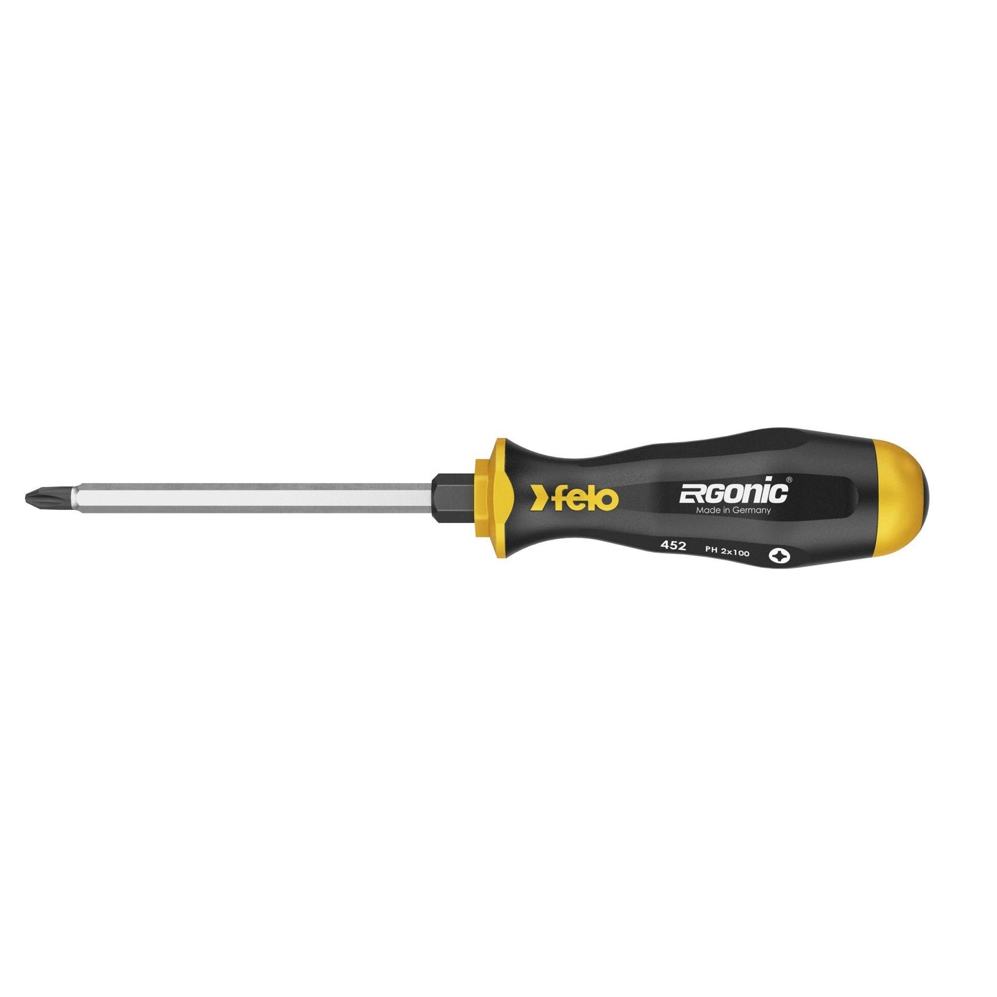 Felo 45230540 - Felo Ergonic Series 450 PH3x150 mm through rod screwdriver.