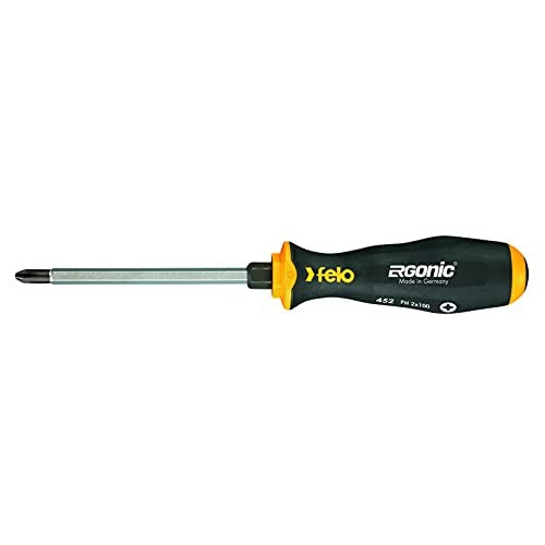 Felo 45220340 - Tournevis à tige traversante Felo Ergonic Série 450 PH2x100 mm.