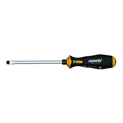 Felo 45007040 - Tournevis à tige traversante Felo Ergonic Série 450 7,0x1,2x130 mm.