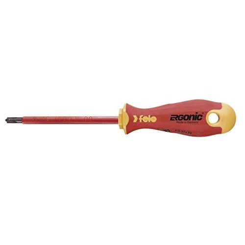 Felo 41610290 - Tournevis isolé Felo Ergonic VDE (+/-) H1x80 mm.