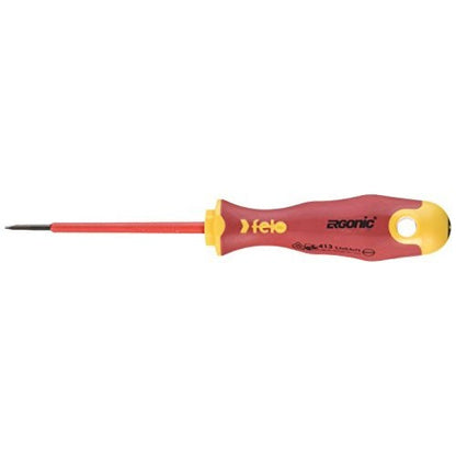 Felo 41302590 - Destornillador aislado VDE Felo Ergonic 2,5x0,4x75 mm.
