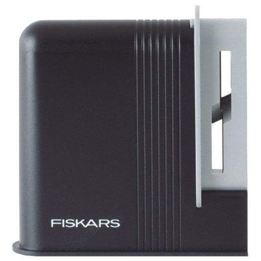 Fiskars Afilador de tijeras, para Tijeras para diestros, Afilador de cerámica/Cubierta de plástico, Negro/Gris, Clip-Sharp 1005137