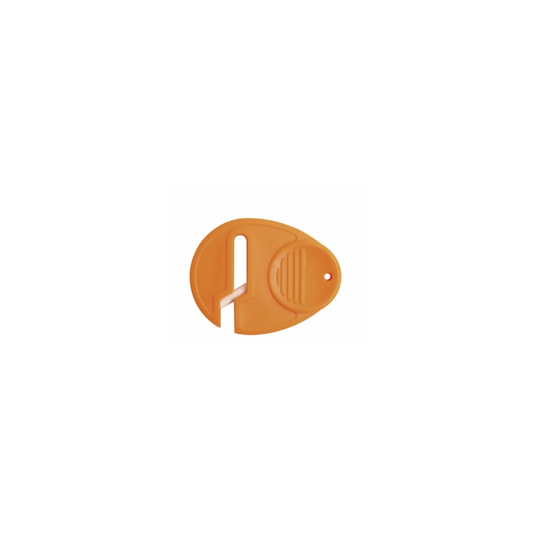 Fiskars Afilador de Tijeras Universal, para diestros y zurdos, Afilador de cerámica/Cubierta de plástico, Naranja, Sewsharp, 1003871