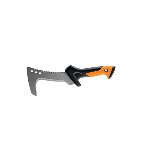 Fiskars Azada, También se puede utilizar como chuchillo, Incluye funda de nylon, Longitud de la hoja: 15 cm, Acero endurecido/plástico, Negro/naranja, 1051232