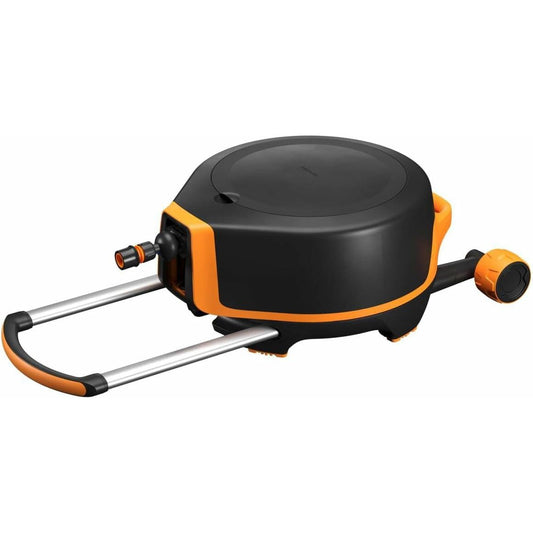 Fiskars Bobinadora con ruedas Waterwheel XL, Set de riego todo incluido, Alcance 27 m, Retracción automática, Manguera de jardín (Ø 13 mm) y Conector de grifo universales, X-Series, 1067548