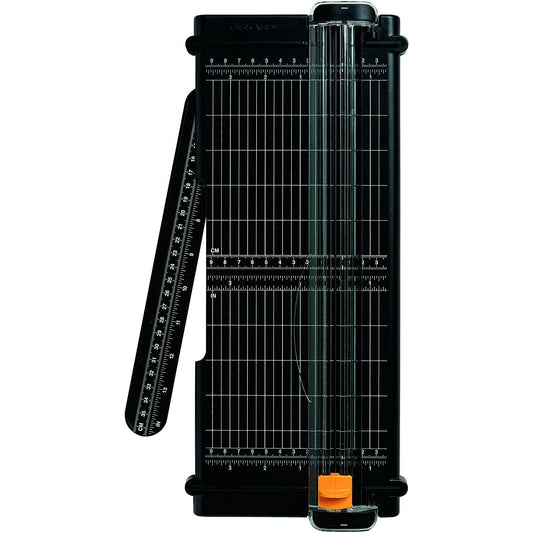 Fiskars Cizalla para papel SureCut A4 - 30 cm, Reciclada, Cuchilla con revestimiento de titanio, Ecológica, 1004639
