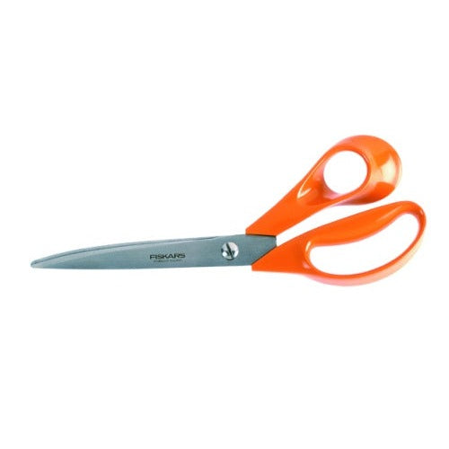 Fiskars Classic Tijeras de sastre, Longitud: 25 cm, Para uso con mano derecha, Hojas de acero inoxidable / Mango de Plástico, Naranja, 1005151
