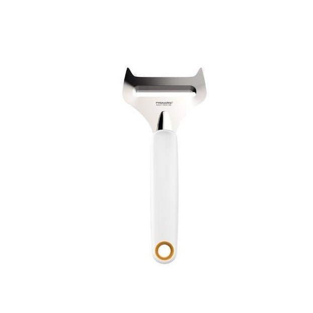 Fiskars Cortador de queso blando, Acero inoxidable/Plástico, Ancho de corte: 6 cm, Functional Form, Blanco, 1016128 - Ferrotecnia