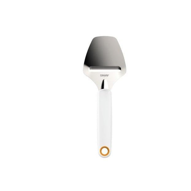 Fiskars Cortador de queso curado, Acero inoxidable/Plástico, Ancho de corte: 6 cm, Functional Form, Blanco, 1016129 - Ferrotecnia