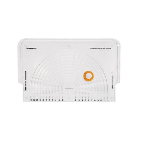 Fiskars Cortadora de círculos para tela, con 11 diámetros diferentes, Hoja de acero, 1023904