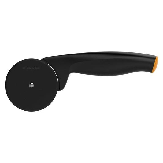 Fiskars Cortapizzas con disco de corte de plástico de calidad, Longitud: 19 cm, Functional Form, Negro/Naranja, 1019533