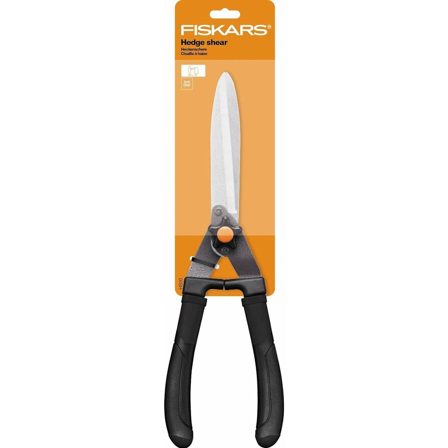Fiskars Cortasetos SoftGrip, cuchillas de acero, 55 cm, negro mate, HS10