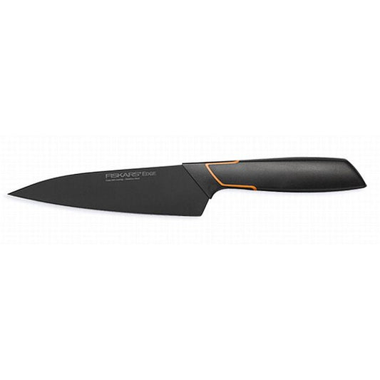 Fiskars Cuchillo de cocinero, Diseño moderno, Longitud total: 27 cm, Acero de calidad/Plástico, Edge, 1003095