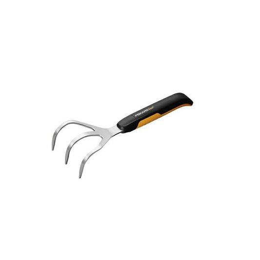 Fiskars Cultivador con 3 púas, Negro/Naranja, Acero inoxidable/Plástico, 1027047
