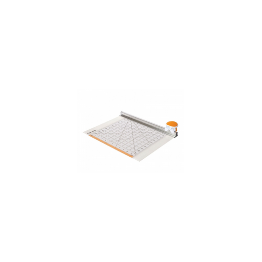 Fiskars Cúter Rotatorio con Regla, 12” x 12”, Naranja/Blanco, 1016264