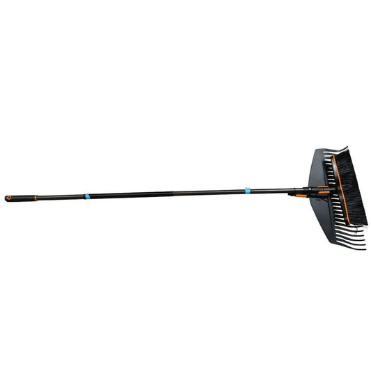Fiskars Escoba Escoba y Escoba Plus Mango 156 cm Quick Fit de Juego, Multicolor