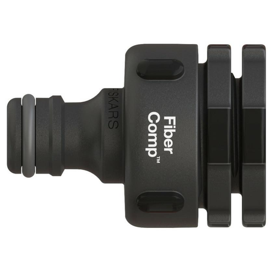 Fiskars Fibercomp - Conector de grifo multi 1", 3/4", 1/2"