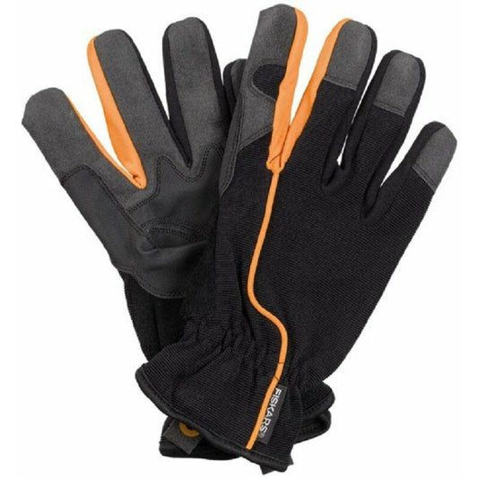 Fiskars Guantes de jardín - Tamaño 10, Negro/Naranja, 1003477