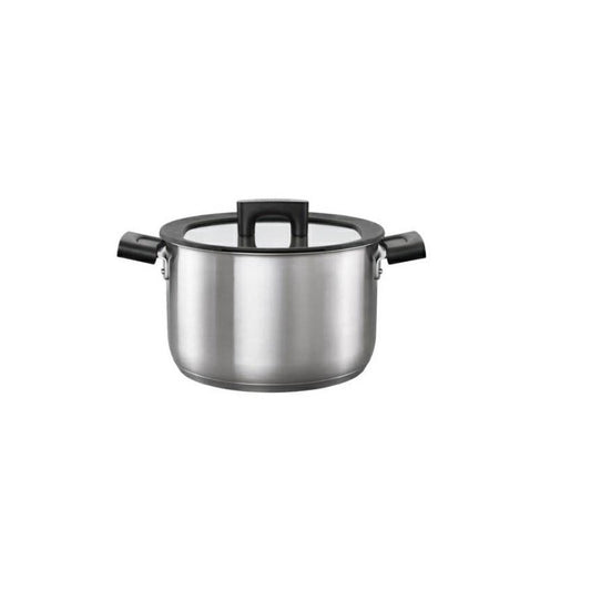 Fiskars Hard Face Cazuela, 5 litros, Acero inoxidable, 1052241