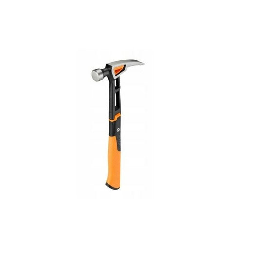 Fiskars IsoCore M 1020213 - Martillo de encofrador, para clavar clavos, 34 cm, 0.82 kg, color Negro/Naranja