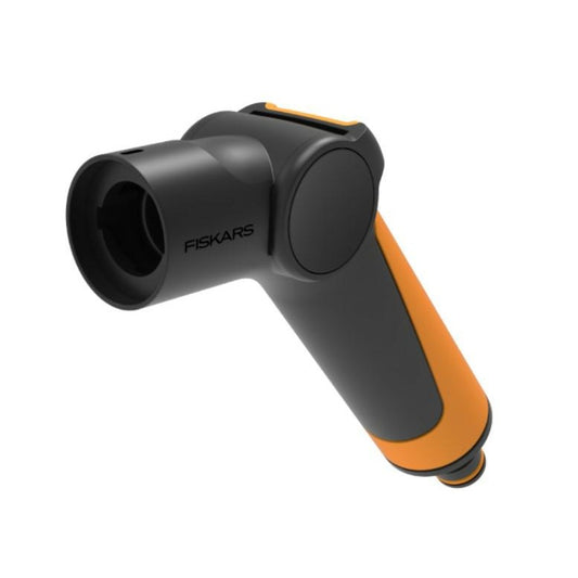 Fiskars Mango de Pistola Pulverizadora para Cabezales y Varillas de Riego Fiskars, Control Continuo del Caudal con el Pulgar, Tamaño Universal, Negro/Naranja, 1065491