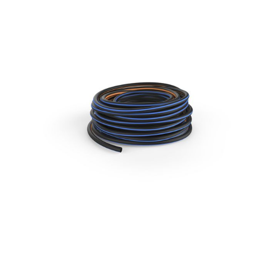Fiskars Manguera de Jardín M-L, Sólida, Manguera de Agua para Riego Manual, 13 mm (1/2"), Longitud: 25 m, Conexión universal, Resistente a Rayos UV, Heladas y Torsiones, Azul, 1076060