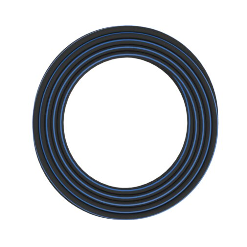 Fiskars Manguera de Jardín S, Sólida, Manguera de Agua para Riego Manual, 13 mm (1/2"), Longitud: 15 m, Conexión Universal, Resistente a Rayos UV, Heladas y Torsiones, Azul, 1076049