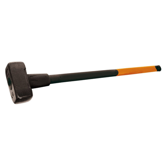 Fiskars Maza forjada 5 kg, Con parachoques, Cabeza de acero al carbón/Mango trimaterial de 90 cm con núcleo de fibra de vidrio, Negro/Naranja, XXL, 1001618