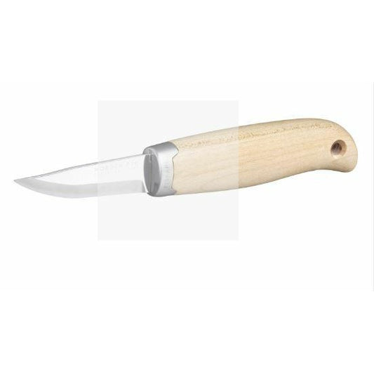 Fiskars Norden 1071897 - Cuchillo para tallar (incluye alimentador, longitud de la hoja: 78 mm, longitud total: 19,6 cm, acero inoxidable/madera de abedul con certificado FSC)