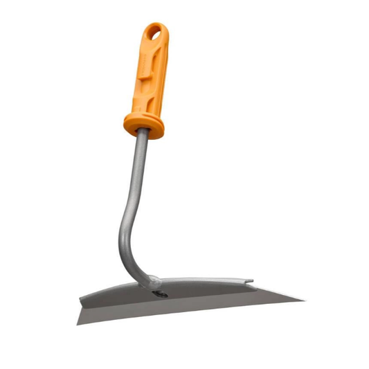 Fiskars OneClick Azada de jardín, para desherbar y soltar la Tierra, Cambio fácil en un Clic, Hoja de Acero Inoxidable, Ancho: 19cm, Negro/Naranja, 1080683