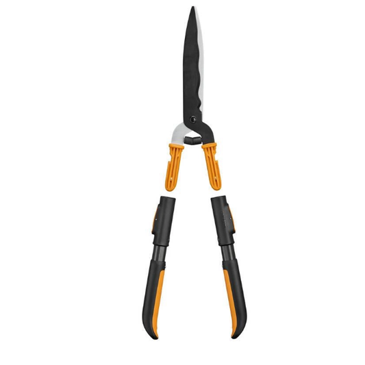 Fiskars OneClick Cortasetos, Accesorio para Dar Forma y Recortar Setos, Requiere Mango S o de Madera FSC (Disponibles por separado), Cuchillas de Acero Onduladas, Negro y Naranja, 1082706